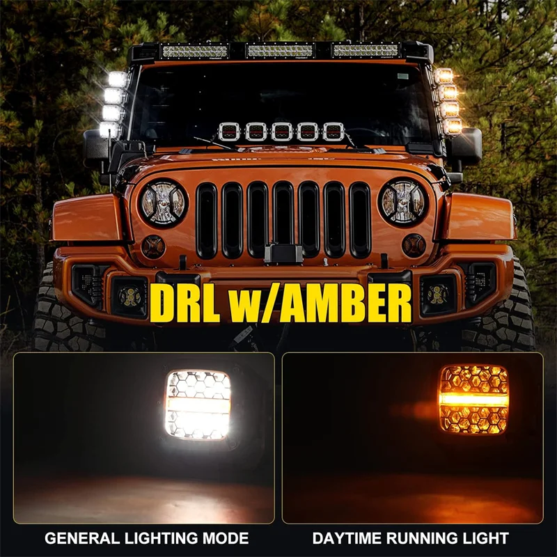 60W LED Work Light Bar Combo Pods Offroad Fog Lamp 12V Headlights Driving Lamp for Motorcycles SUV ATV UTV Car Truck