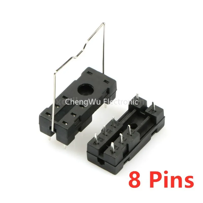 10pcs Relay PCB Socket 14F-2Z-A2 for G2R-1 G2R-2 G2R-1-E RT424024 HF115F 5PIN OR 8PIN Relay Socket