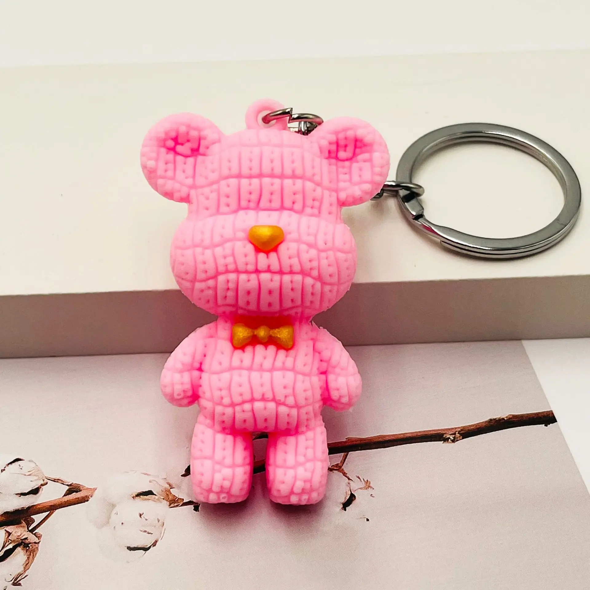 New Wool Bear Violent Bear Keychain Girl Bag Pendant Three-Dimensional Doll Trend Gift Wholesale