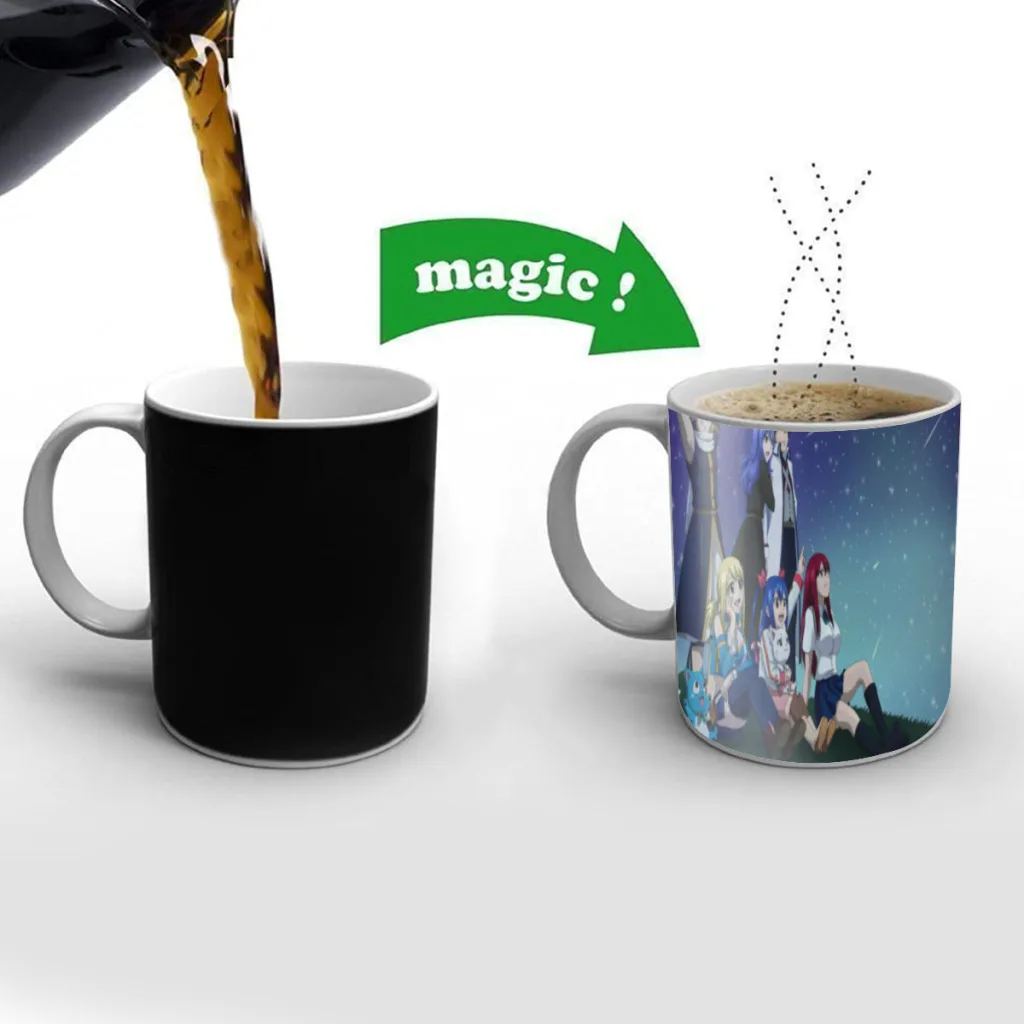 

Manga Personality Anime Fairy Tail Manga Magic Color Changing Ceramic Coffee Mug Cup Friends Gift