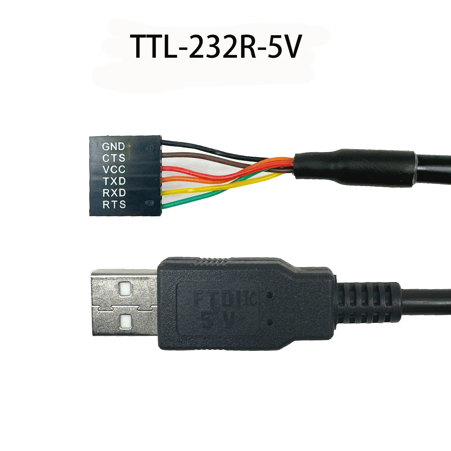 USB to TTL Serial 5V Adapter Cable, 6 Pin Female Socket Header, FT232 Chip, Compatible with Windows 10/8/7, Linux, MAC OS