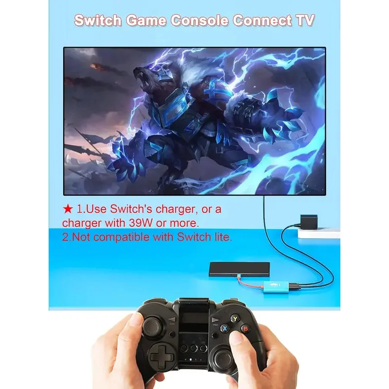 The USB-C to HDMI adapter supports 4K/1080P TV mode switching and is compatible with a variety of models Portable Mini NEW HOT