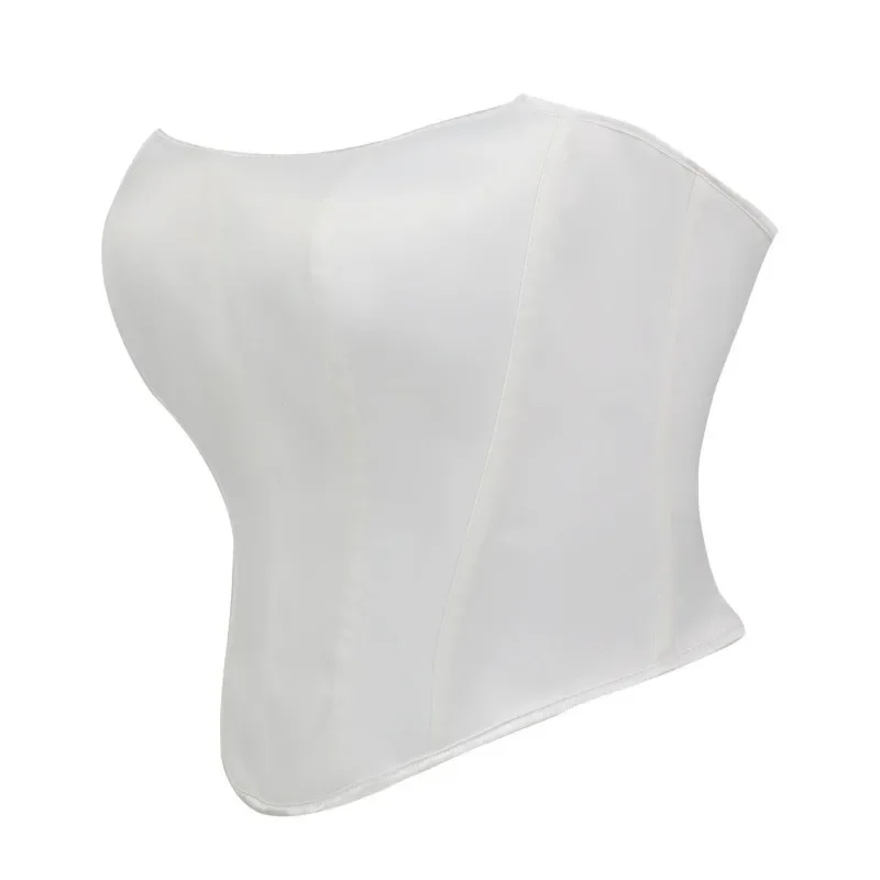 

Сексуальный корсет с открытыми плечами и открытой спиной для женщин, укороченные топы без рукавов, бюстье, сплошной цвет