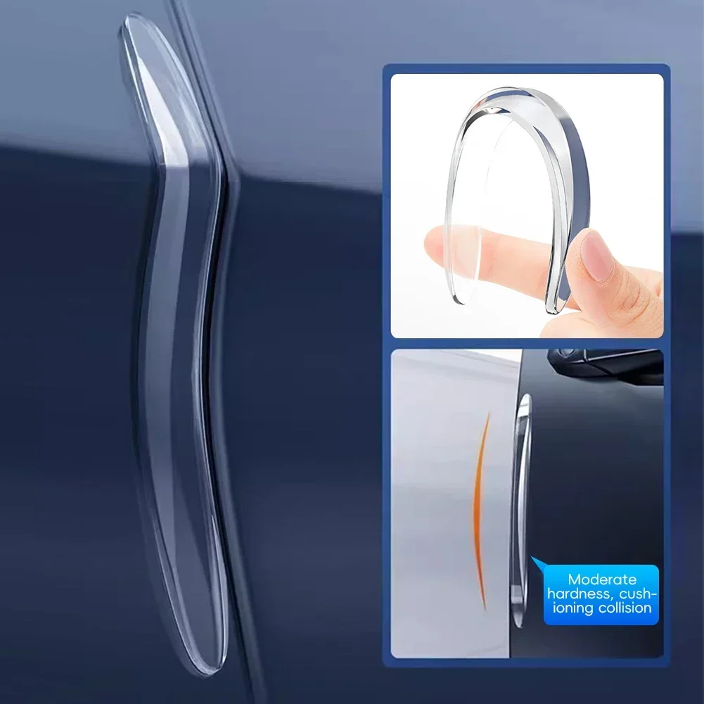 4Pcs Auto Car Door Edge Protection Guards Buffer Trim Molding Protection Strip Scratch Protector Car Door Crash Bar for Audi BMW