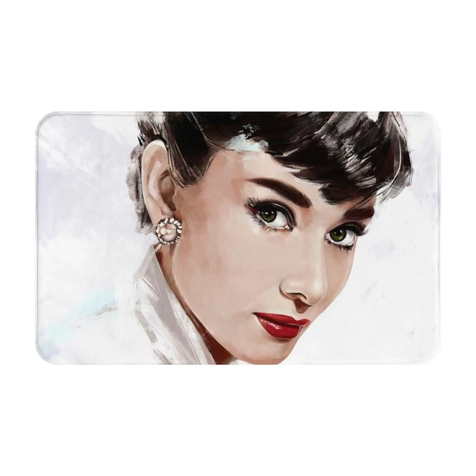 Audrey Soft Cushion Car Home Carpet Door Mat Audrey Hepburn Film Movie Classy Beauty Pretty Fashion Model Golden Age Icon Lips