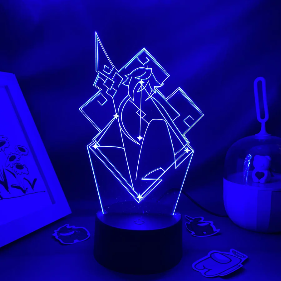 

Genshin Impact Game Logo 3D LED Nightlights Gift For Friends Gaming Room Table Decor Manga Mark Neon Lava Lamp Boy Birthday Gift