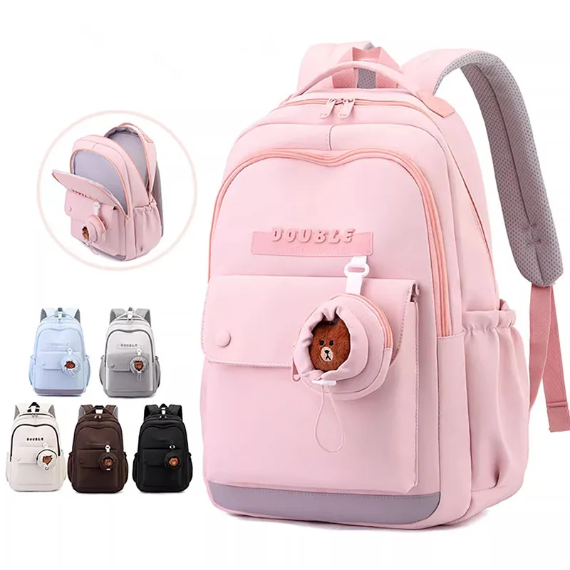 

2025 BAIJIAWEI brand new school backpack for teenage girls Korean version Oxford school bags College student laptop backpack