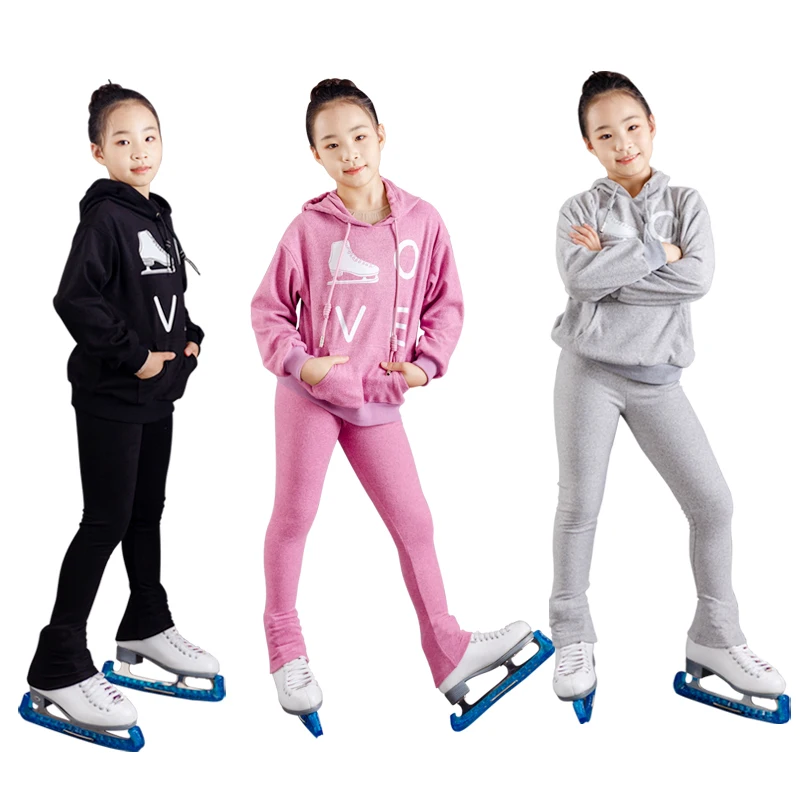 

Figure skating training suit set, hoodie set, thick and hooded training