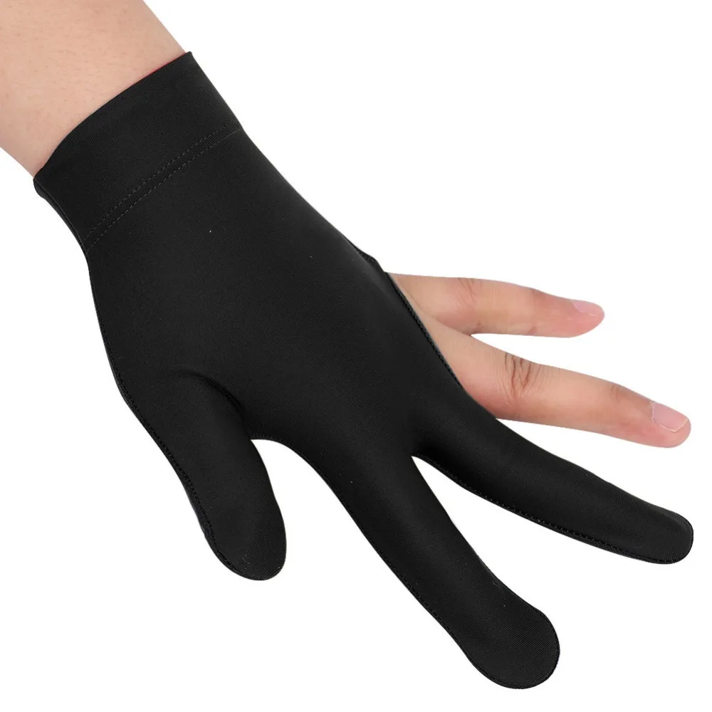

Billiard accessories Left Hand Billiard Gloves Anti Slip Nylon Cue Gloves Open Finger Three Finger Gloves Non-Slip