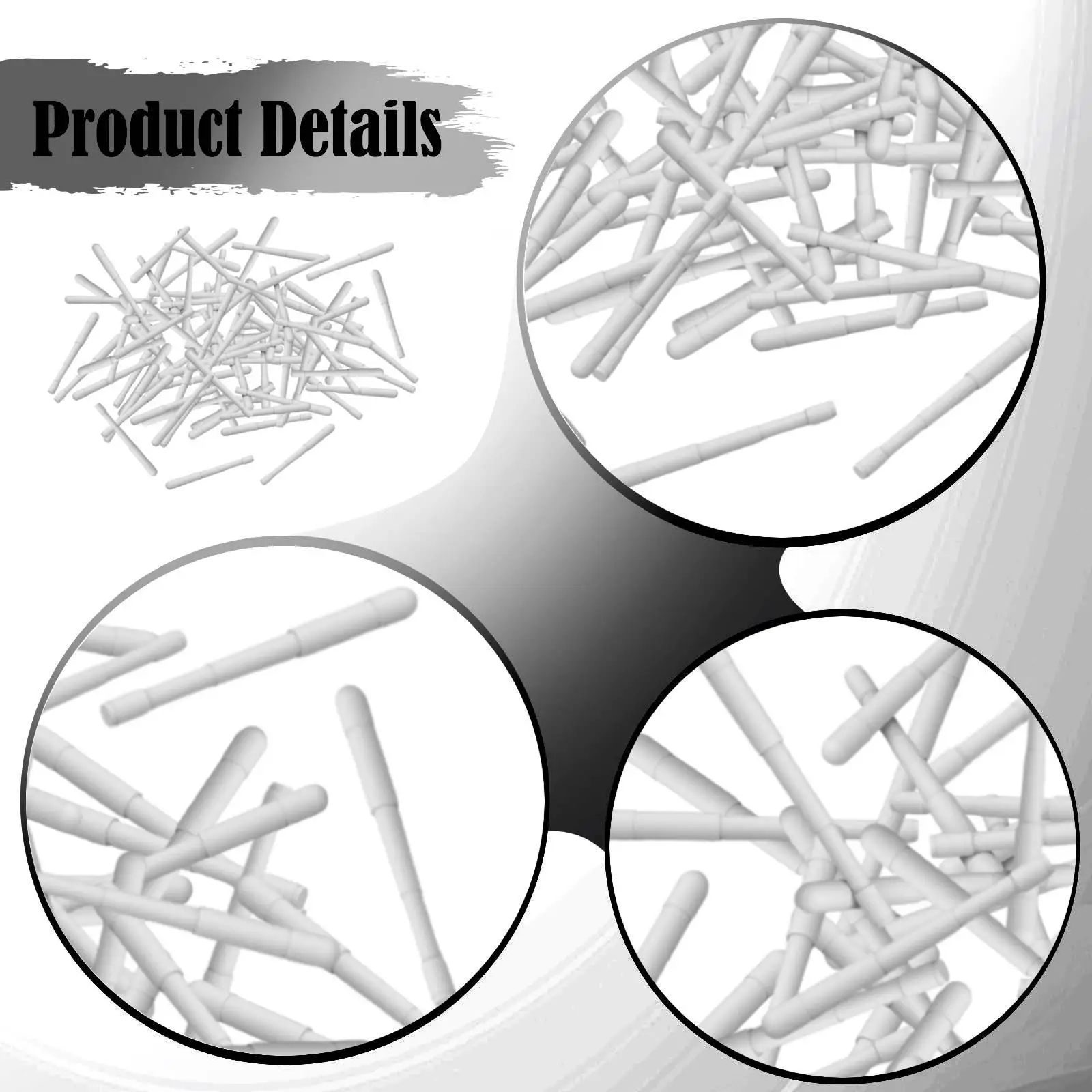 144 Pieces 1/48 Electrostatic Discharge Wicks Replacement Unpainted Maintenance Resin Miniature Scene Accessory for Plane