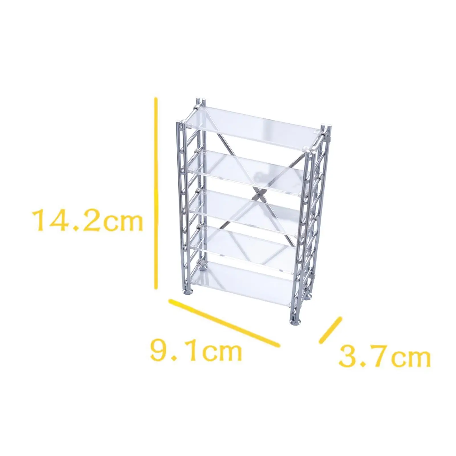 1:12 Scale Display Rackชั้นวางของHandmadeตุ๊กตา 5 ชั้นตู้หนังสือสําหรับ