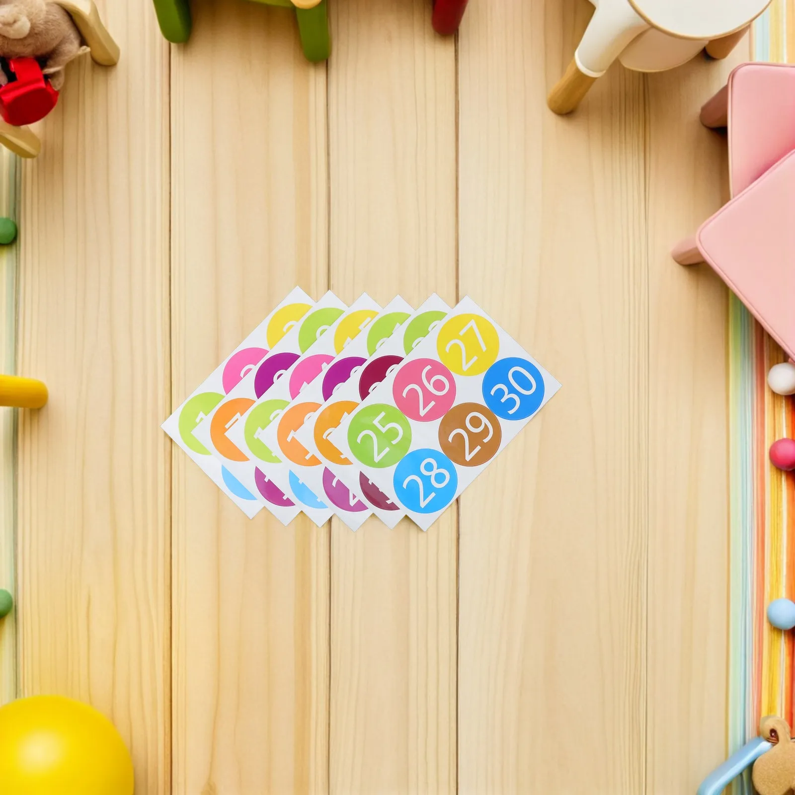 6Pcs Floor Number Stickers Classroom Line Up Numbers Self Adhesive PVC Number Spot Markers for Early Learning Math Activities