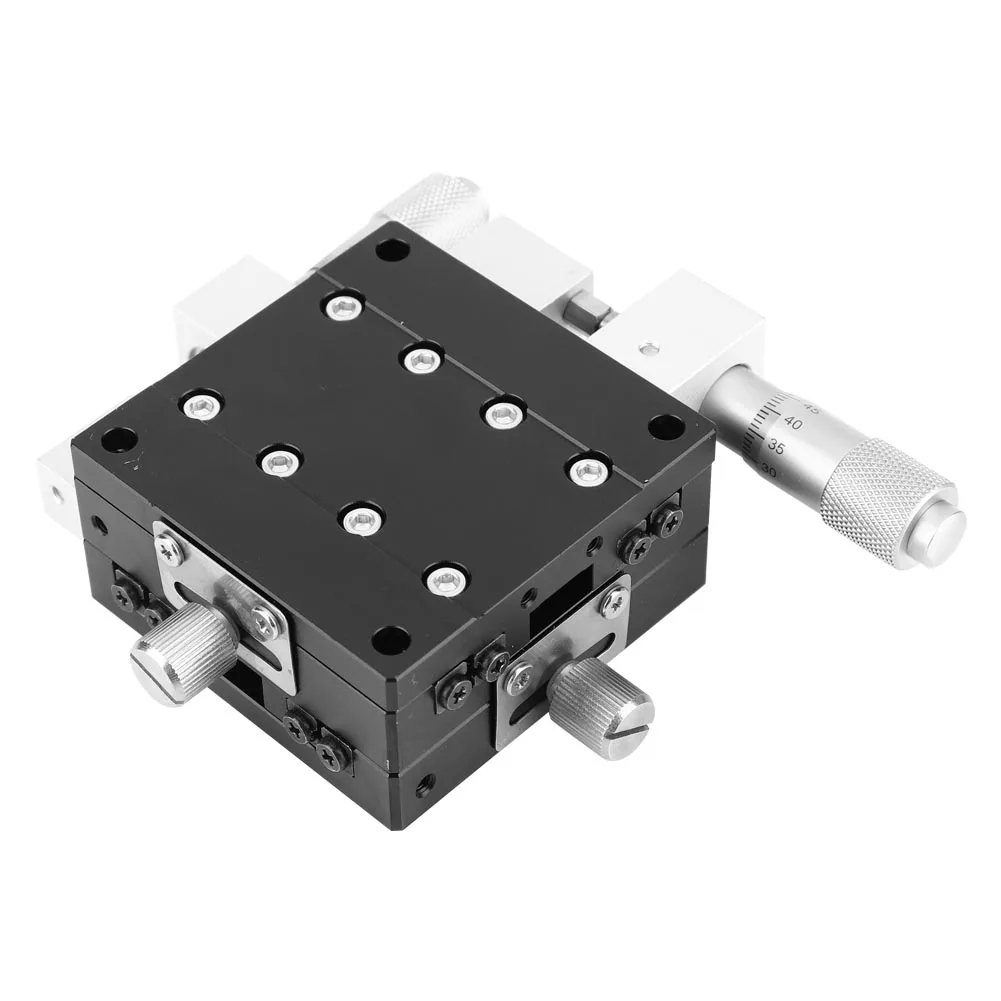 60x60mm LY60-LM XY Axes Trimming  Linear Stage Manual Displacement Sliding Table Fine-Tuning Sliding Table Sliding Table