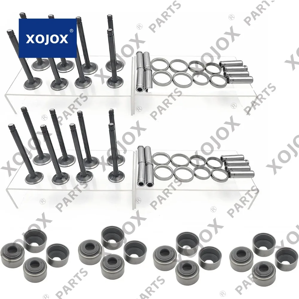 

Комплект клапанов XOJOX D34 + комплект сальников штока клапана 16 клапанов для двигателя Doosan Daewoo D34 D34D D34P D34NAP D70S-7 Направляющие и впускные клапаны