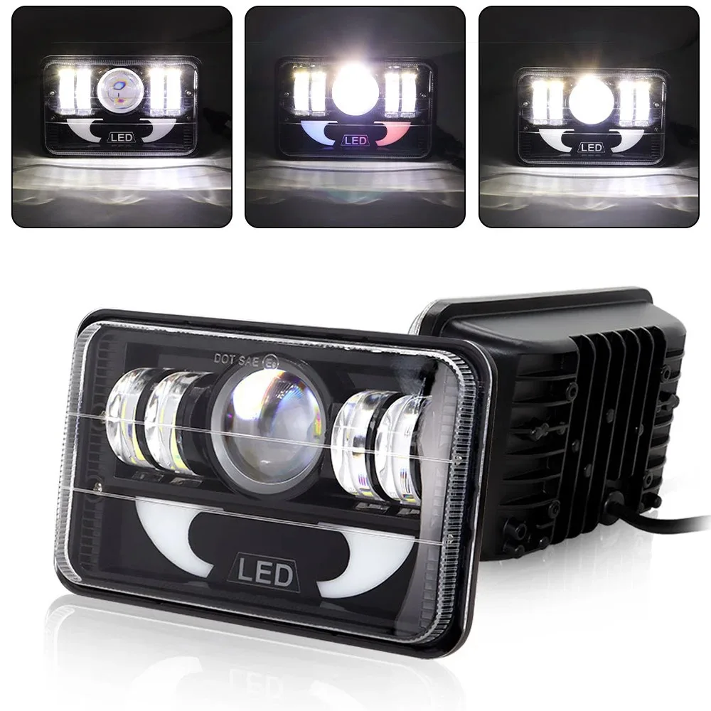 

1/2PCS 5-Inch Square LED Work light Headlight Bi-Lens for Jeep Wrangler Off-Road Motorcycle Front Lamp Upgrade Lighting 12V