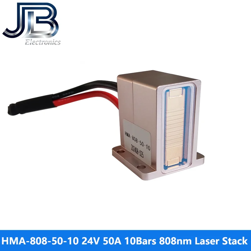 HMA-808-10 500W 10Bars 24V 50A 808nm Laser Stack For Hair Removal
