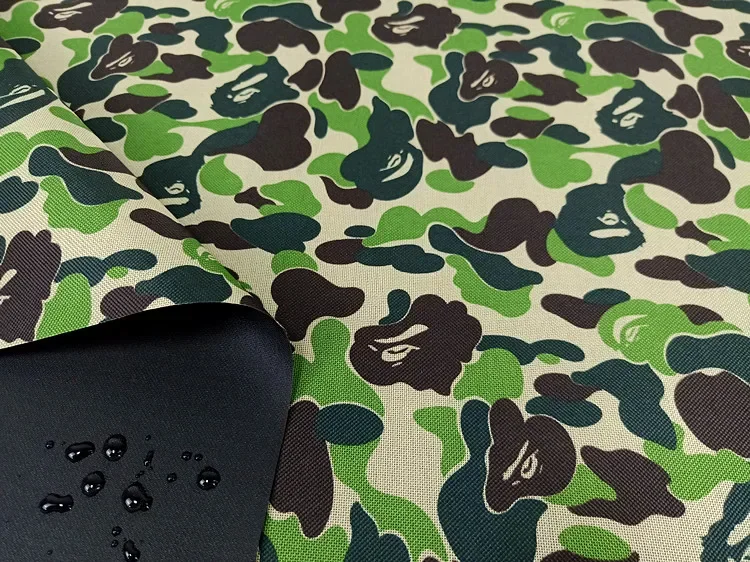 Waterproof Fabric Oxford By The Meter for Awning Tents Sewing Thickened Printed Camouflage 600D PVC Coating Cloth Green Pink Diy