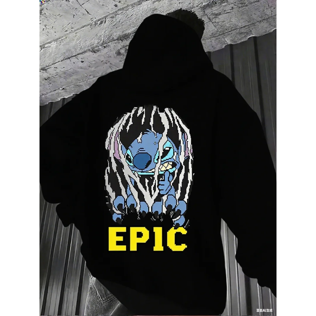 Disney stitch gráfico hoodie cosplay roupas 3d impressão outono moda sweatshirts y2k crianças hoodies das mulheres dos homens