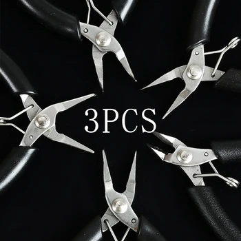 3 pçs/set alicate de aço inoxidável para fazer jóias suprimentos cortador de fio alicate diy reparação jóias ferramentas artesanato acessórios