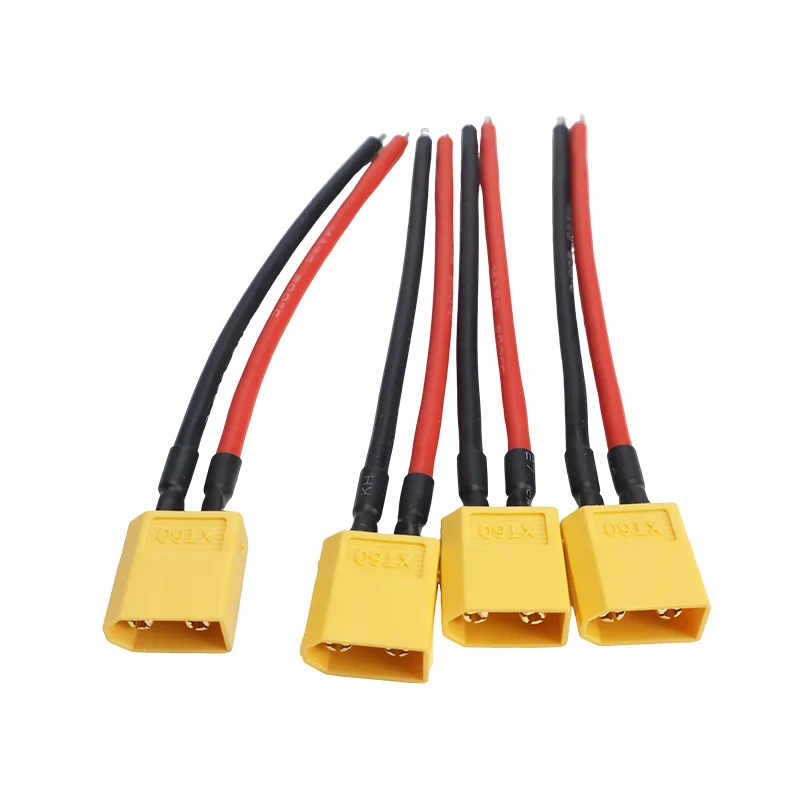 4pcs XT60 Battery Male Female Connector Plug - 10cm 14AWG Silicone Wire Cable for RC Airplane Lipo Battery ESC FPV Drone Expand image 3