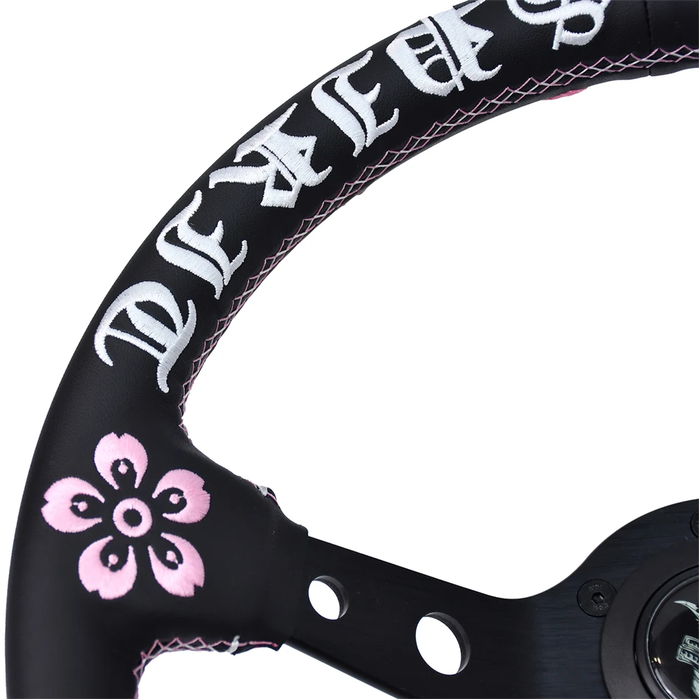 TIYPEOR Self-designed JDM Sakura Racing 90mm Deep Dish 12.6inch Steering Wheel