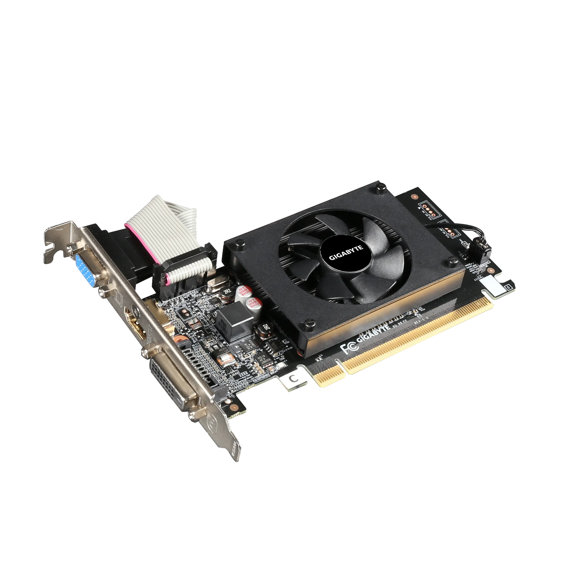 GIGABYTE новая игровая видеокарта GeForce GT710 2 ГБ GDDR3 64-битная видеокарта NVIDIA GV-N710D3-2GL игровая видеокарта