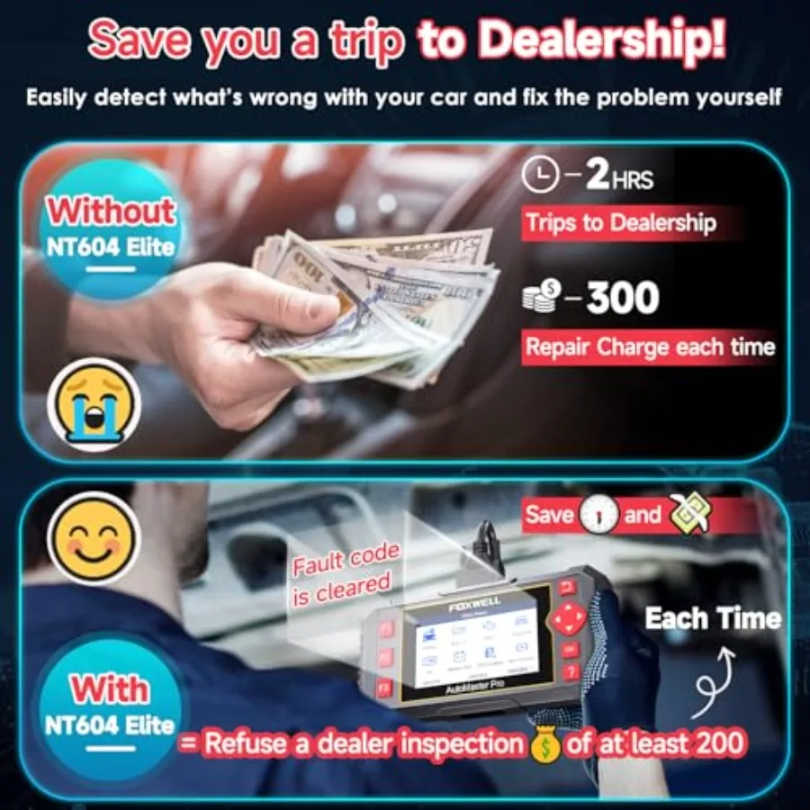 Escáner OBD2 NT604E 4, escáner de diagnóstico de sistema para todos los vehículos, escáner ABS, escáner de Airbag, lector de código de motor para comprobar