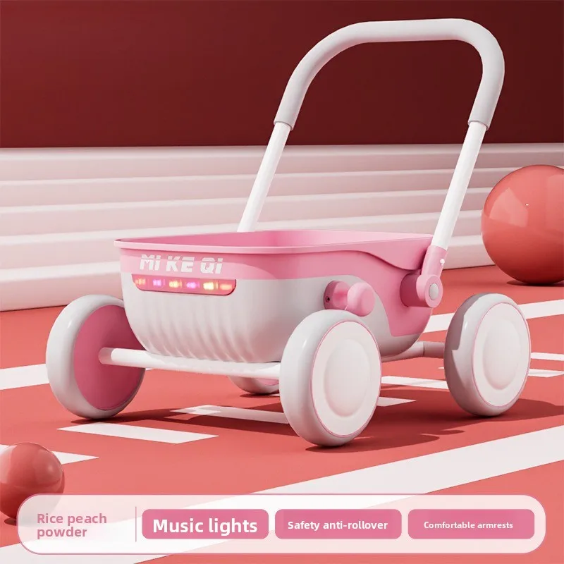 Baby Walker 5-in-1, Multifunctional Push Toy for Toddlers, EVA Silent Wheels, Anti-Tip Reinforced Base, Foldable   80KG Load