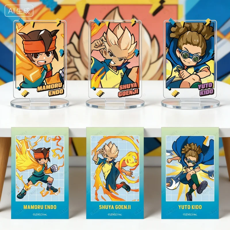 

Game Inazuma Eleven: Victory Road Round Hall Guard Ultimate Skill Ver Rectangle Acrylic Stand Model Plate Keychains Desk Decor