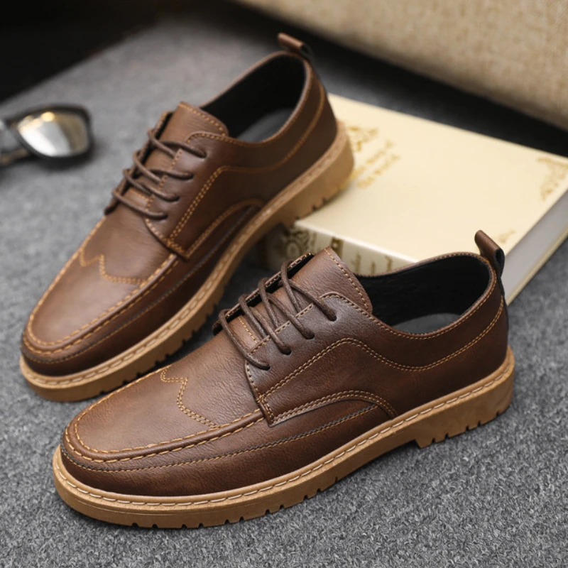 Luxury Men Casual Shoes Classic Business Leather Shoes for Men Fashion Handcrafted Men Dress Shoes Comfortable Flats Loafers New