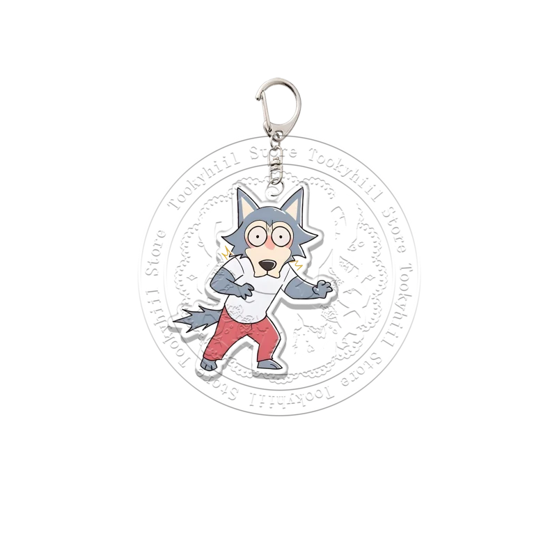 BEASTARS Acrylic Keychain Anime Characters Rouis Legoshi Hal Bag Student Keyring Decoration Accessories Kawaii Couple Set Gift view 6