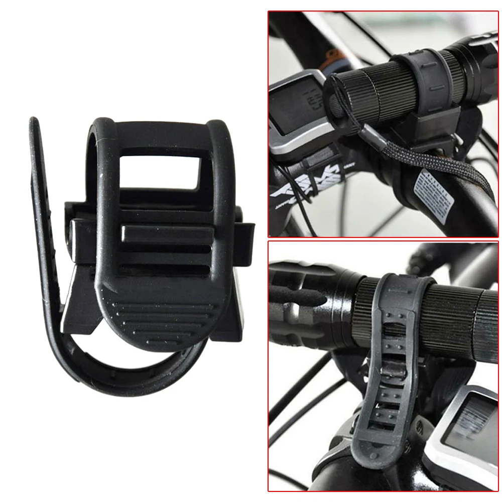 1pc Universal LED New Cycling Bike Bicycle Light Lamp Band Strap Stand Holder 360 Rotation Grip Flashlight Torch Clamp Mount