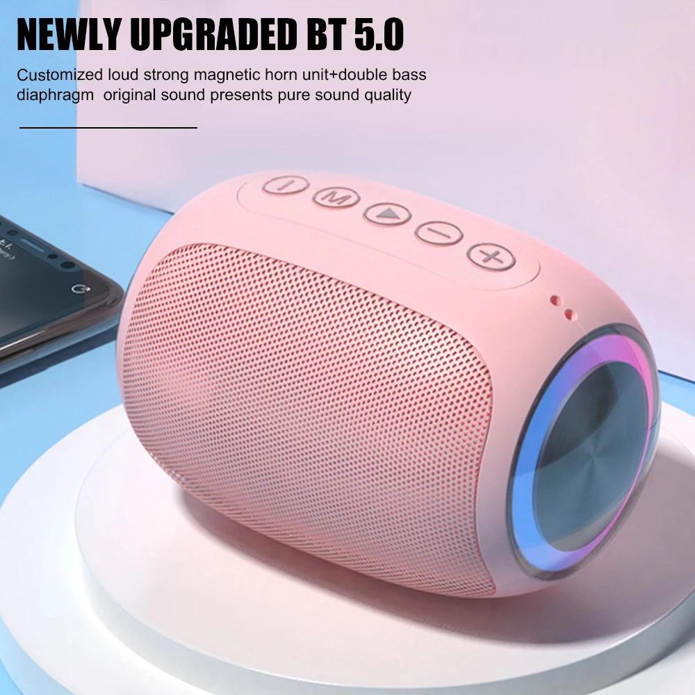 Bluetooth Compatible Portable Speaker Wireless Subwoofer Outdoor Loudspeaker Stereo Surround Support FM Radio TF Home Theater