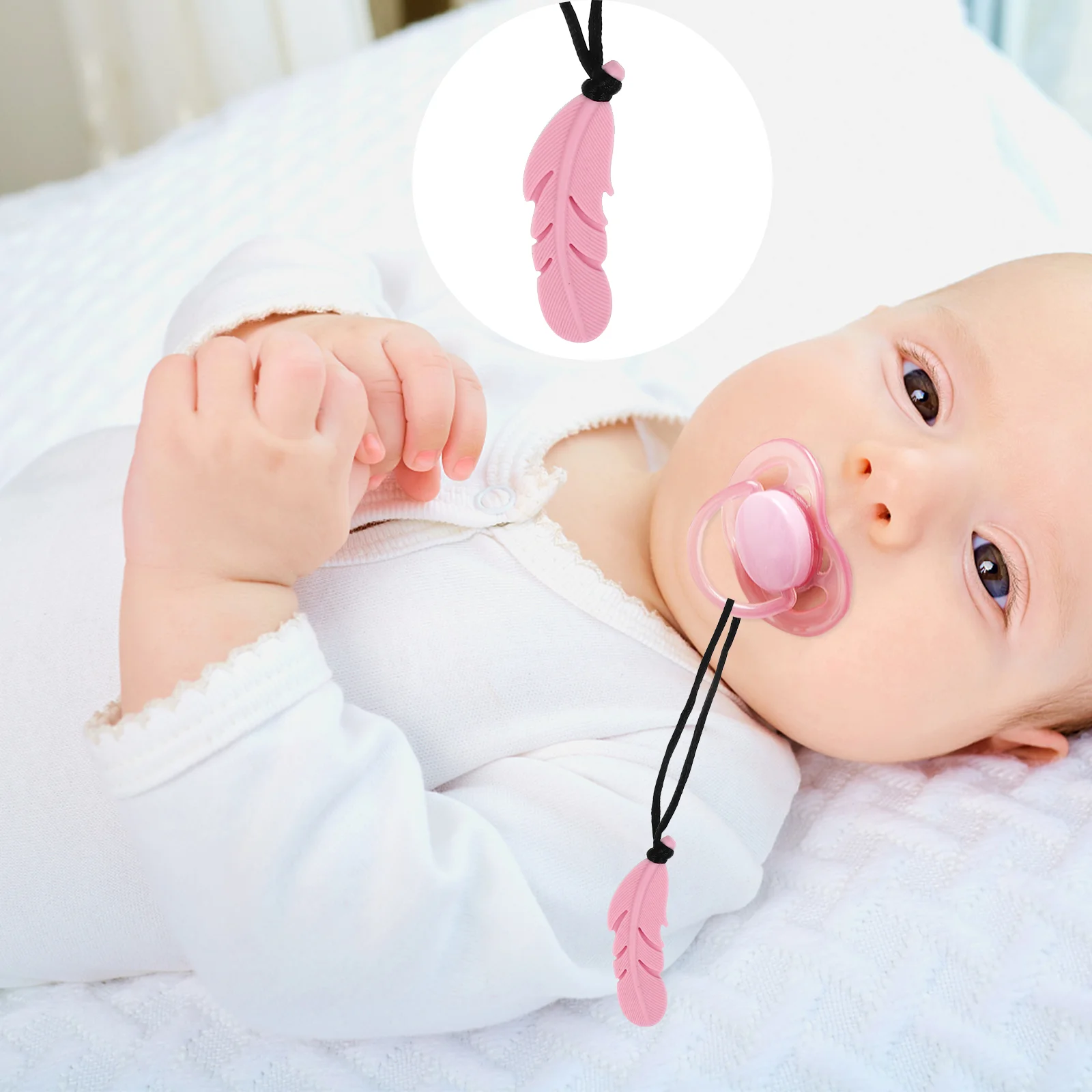 

3 Pcs Silicone Necklace Teething Chain Baby Molar Pacifier Tool Teether Toddler Chew