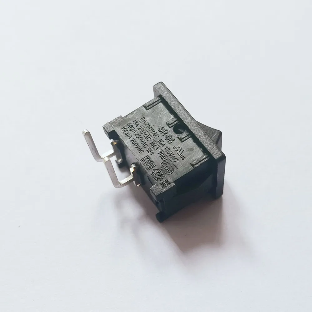 Original new 100% SR-06 power rocker switch 2pin 2gear bend foot rocker arm warping switch 8A250V 15*21MM