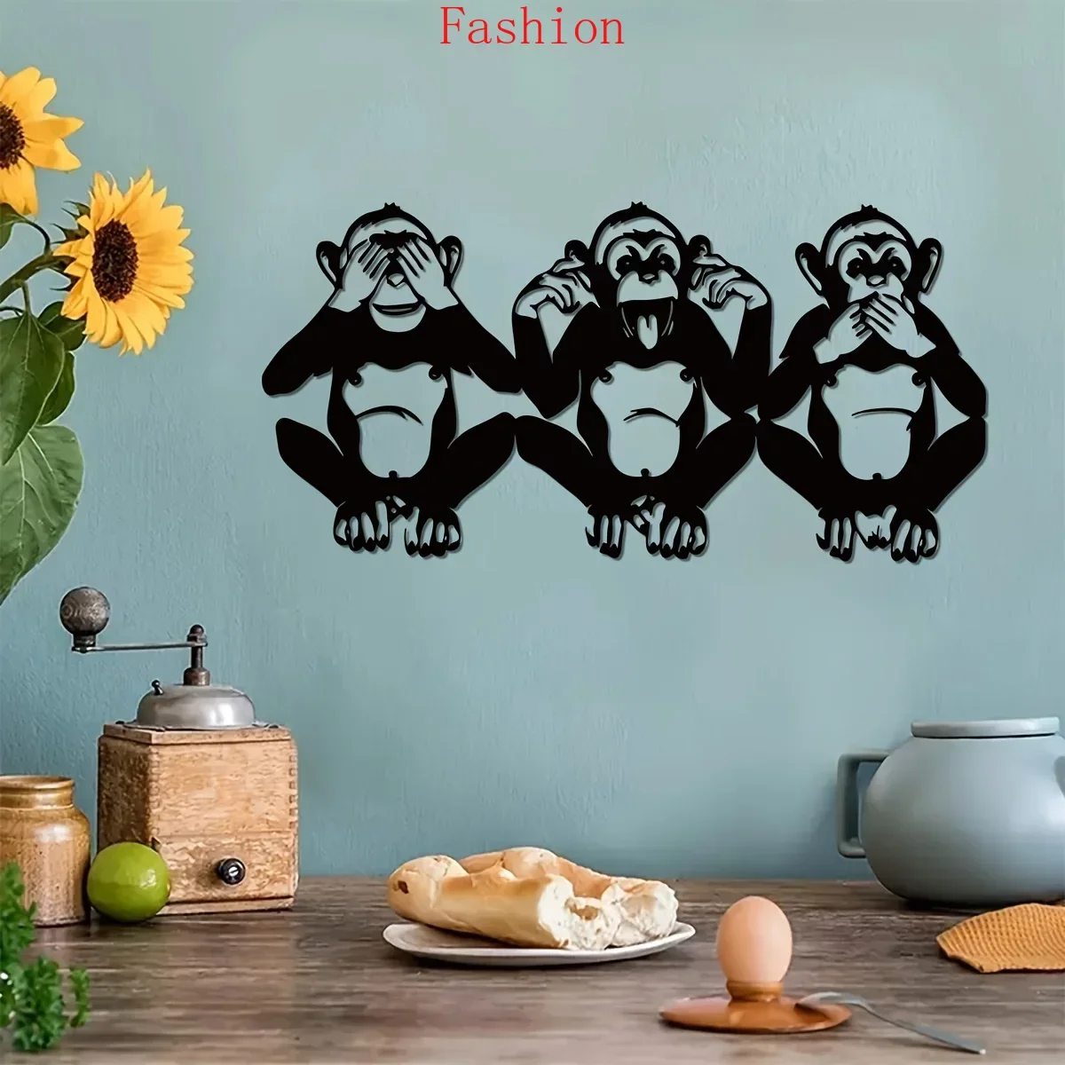 

Wise Monkeys Metal Wall Hanging Art Monkey Trio Decor See No Evil Art Hear No Evil Decor Metalwork Sculpture Primate Gift wall d