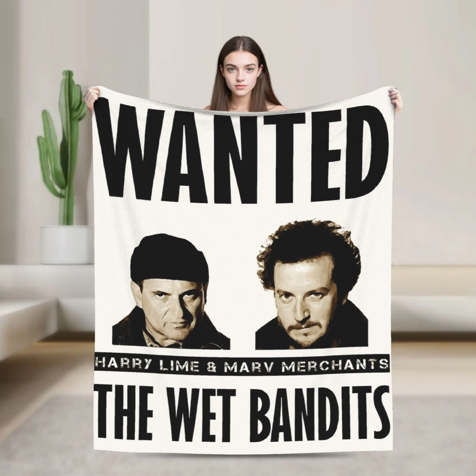 

Wet Bandits Wanted Home Alone Blanket Flannel Spring Autumn Warm Throw Blankets for Bedding Office Bedding Throws
