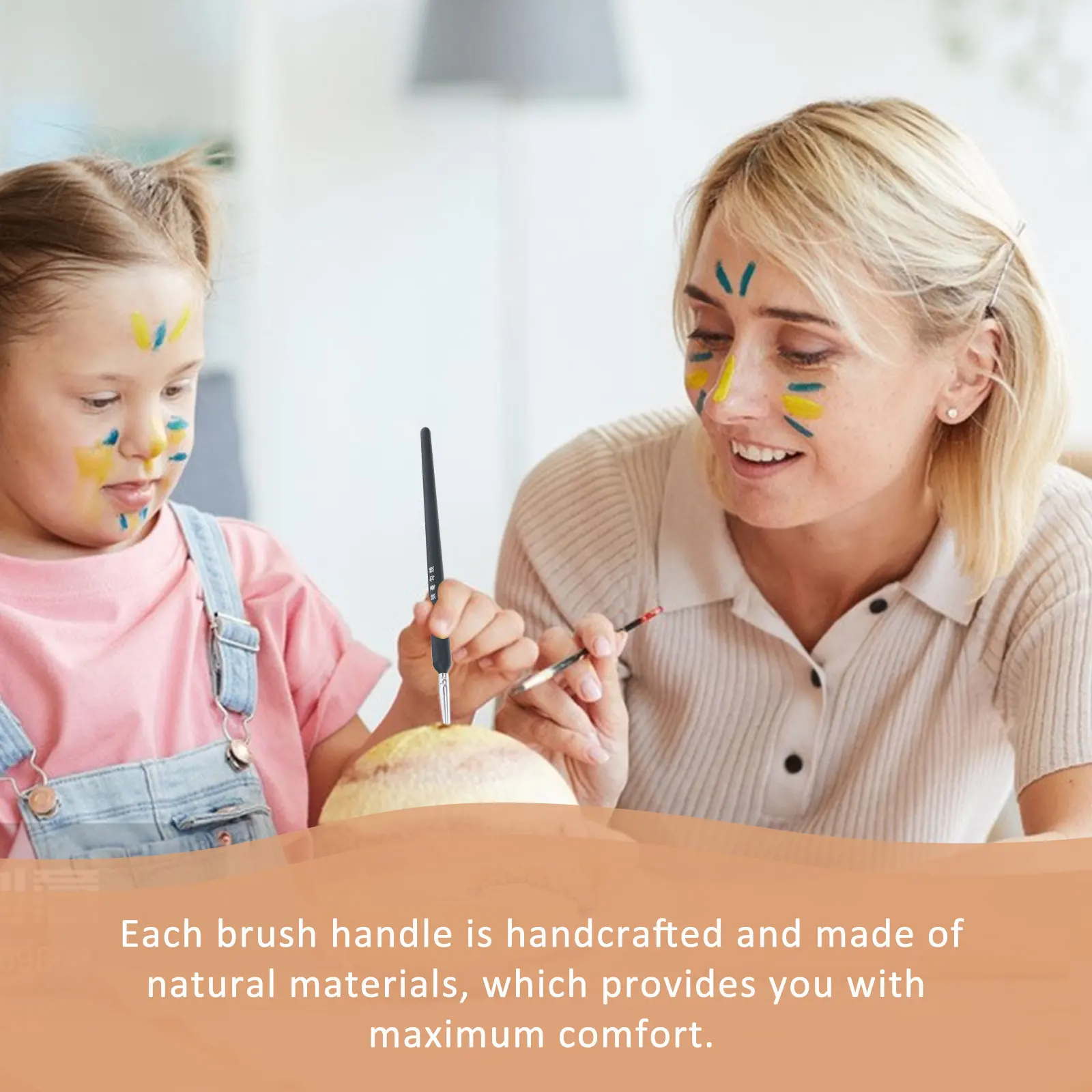 3Pcs Professional Wolf Hair Liner Brush Set 000 00 0 for Up-Close Detailed Art Painting Miniatures Acrylic Watercolor Oil