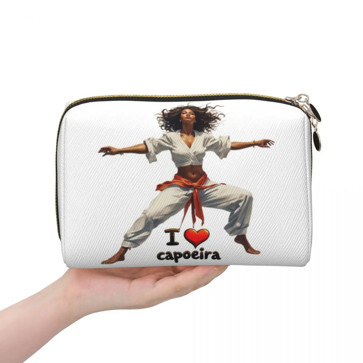 

Dynamic Capoeira Art I Love Capoeira Design Женские косметички Дорожный органайзер для макияжа Сумка для хранения туалетных принадлежностей Dopp Kit Box