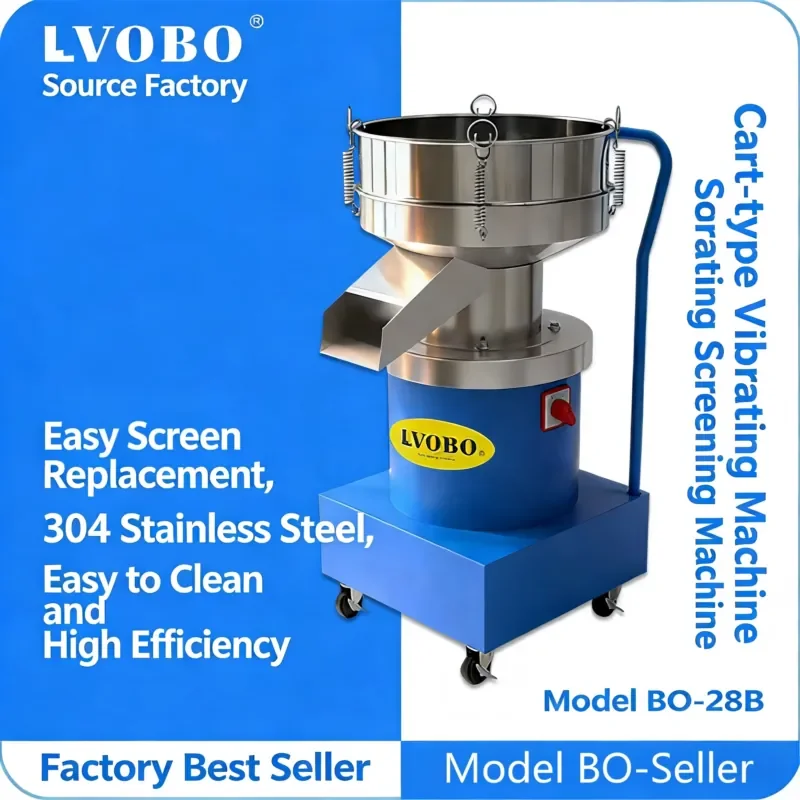 Small Stainless Steel Electric Sieving Machine Vibrating Screen for Soybean Milk Powder Core Bearing Gear Components
