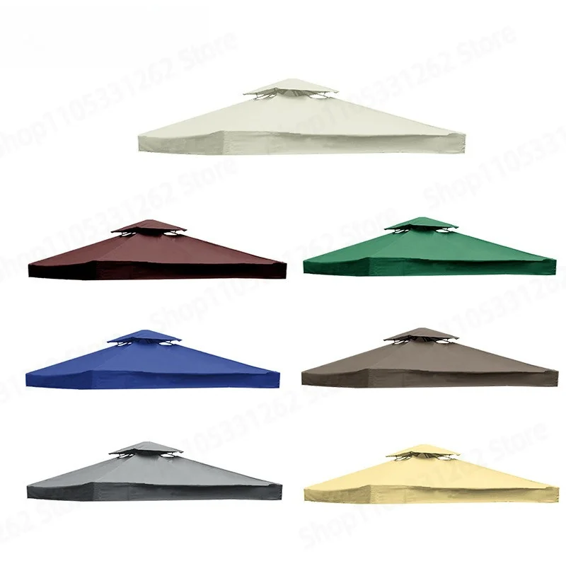 420D Waterproof Sun Shade Canopy Tent, Outdoor Camping Gazebo Top Cover Rainproof UV Protection Awning Tarp