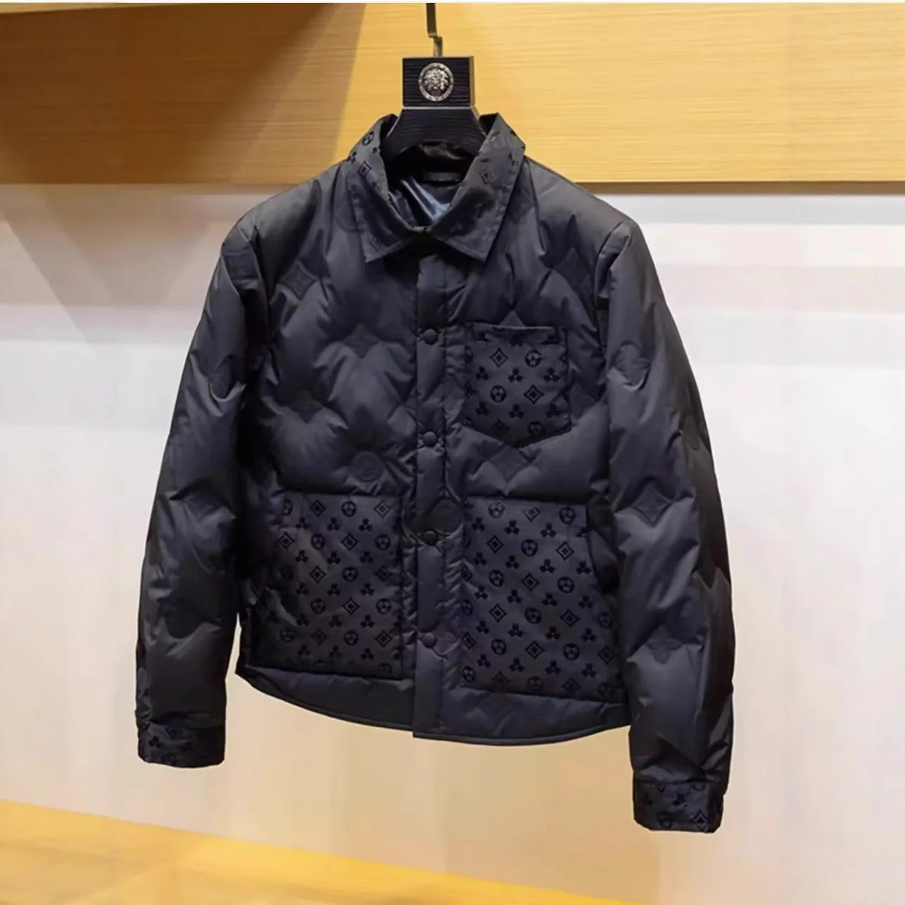 

Новинка 2025, мужской пуховик, легкая, толстая, теплая, зимняя, хлопковая куртка со свободным воротником, роскошная повседневная уличная одежда больших размеров