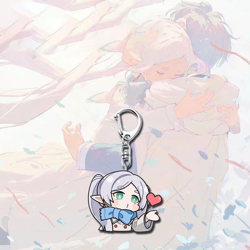 Afbeelding 3: Anime Frieren Acryl Sleutelhanger Kawaii Cosplay Sleutelhanger Sleutelhanger Tas Charm Accessoires Ornament Props Cadeau voor vrienden