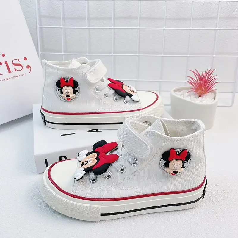 Disney cartoon minnie mouse girls canvas shoes spring children baby casual shoes fall new sport shoe