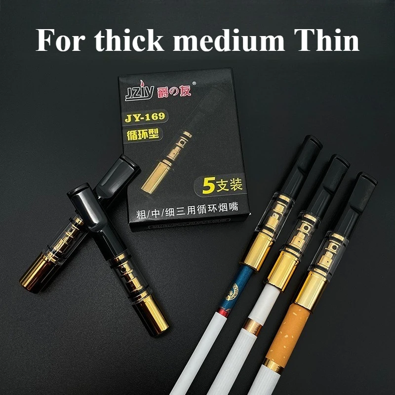 Wholesale price 25Pcs Cigarette filter For thick medium Thin Washable Cigarette Mouthpiece Tar Filtration mini Smoke filter Tool