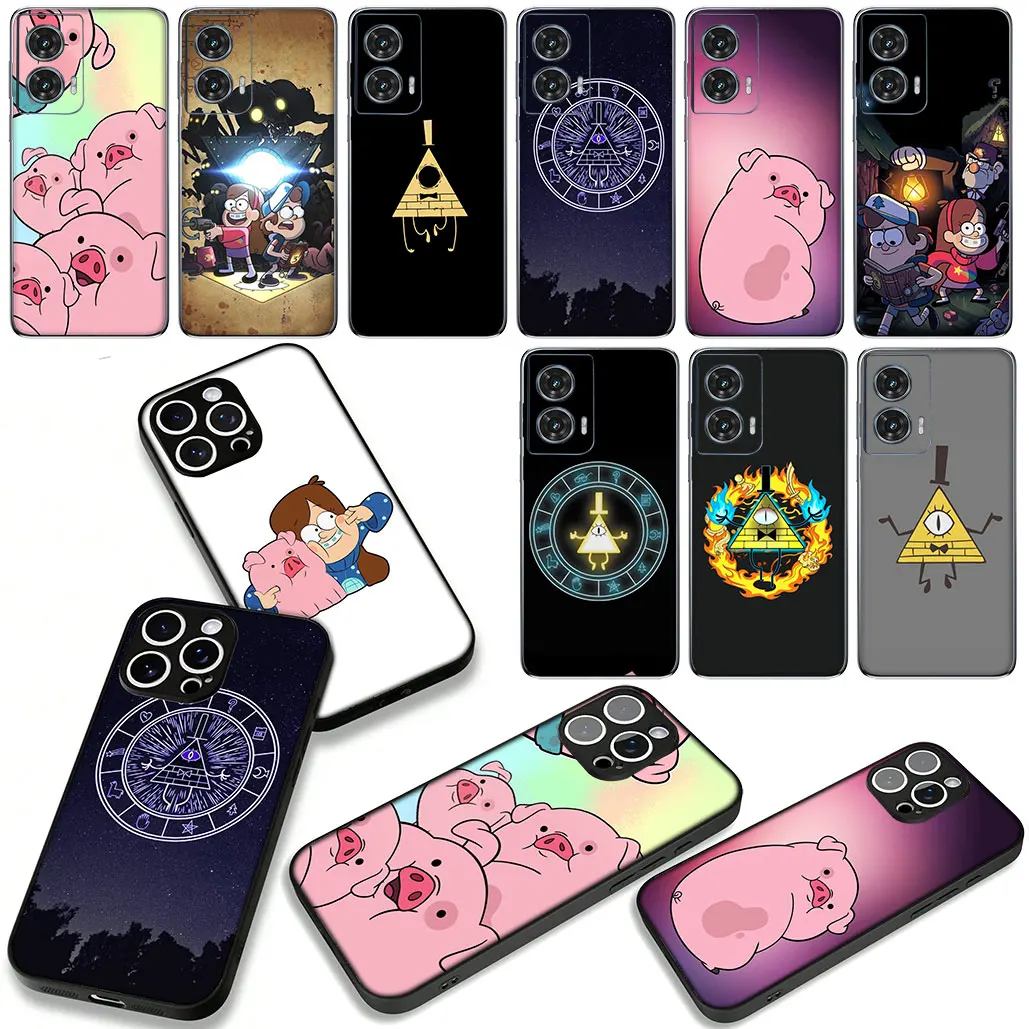 لسامسونج غالاكسي A55 A56 A25 A35 A54 S8 S9 S20 S21 FE S10 Plus A53 A13 A33 A51 حافظة خنزير G-Gravitys يقع Mabels Dippers Pines #4