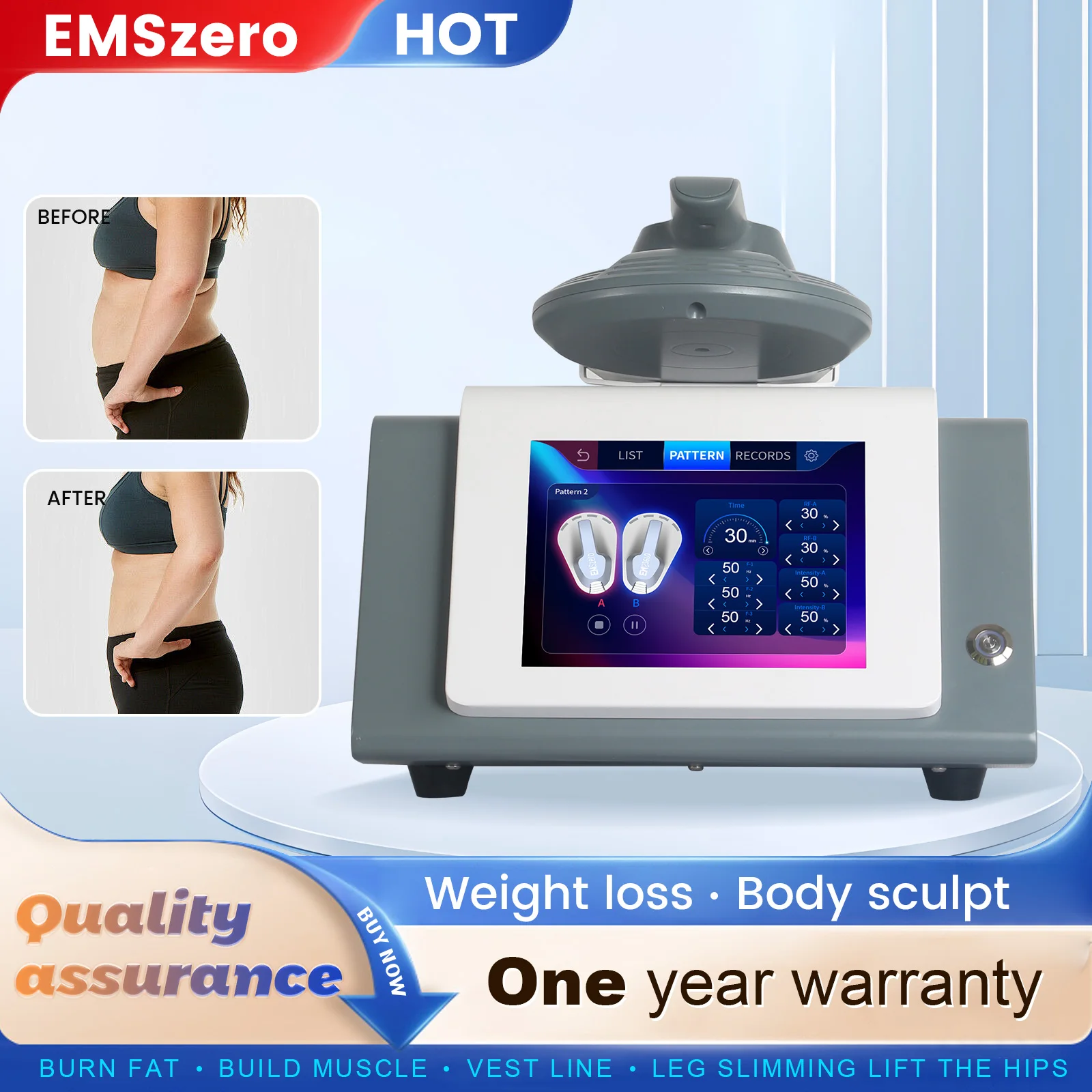 EMS Sculpt EMSzero RF Machine Sculpting Body Muscle Stimulation Massager Butt Fat Hi-emt Neo Healthy Beauty Store Salon