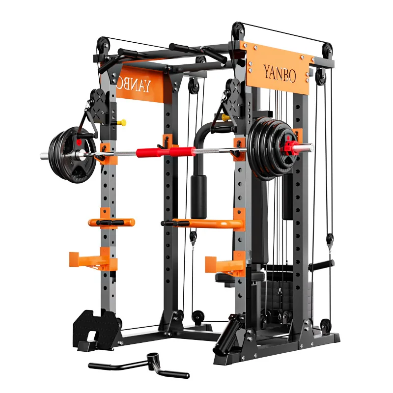 Comprehensive Trainer Combination, Flying Bird Chest Clip Smith Machine, Horizontal Bench Push Stand, Free Deep Squat