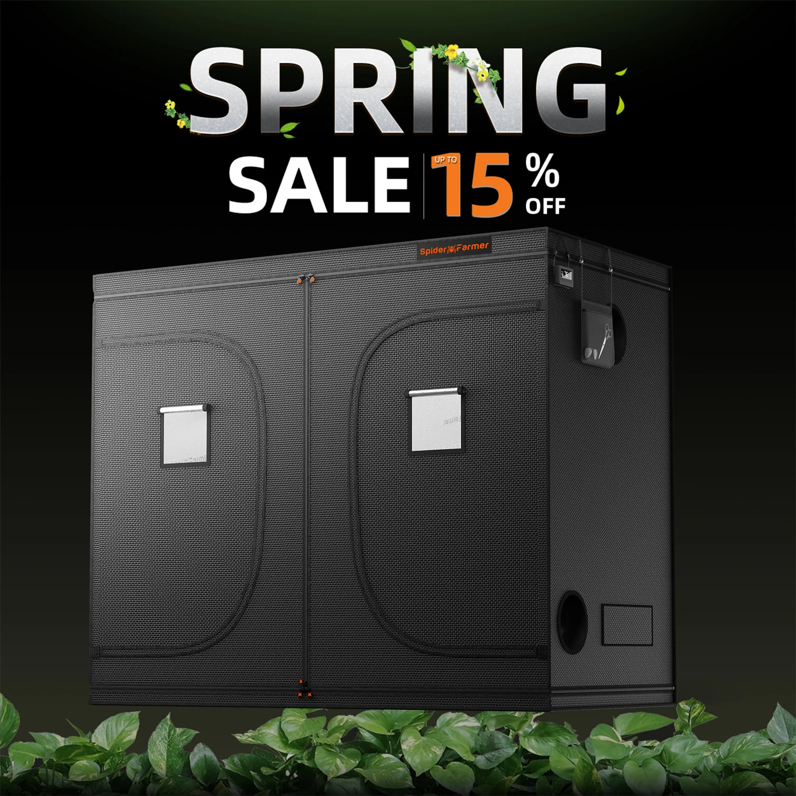 

Spider Farmer 300x150x200cm Indoor Grow Tent 1680D Hydroponic Plant Room for Optimal Plant Growth & Climate