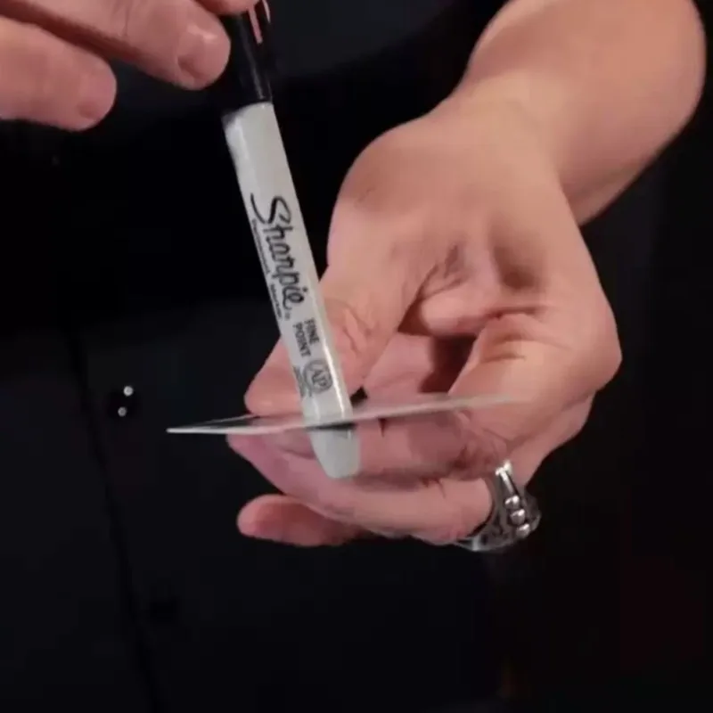 All New Sharpie Thru by Mark Mason Magic Tricks Pen Through Playing Card Close Up Visual Card Magic Illusion Gimmick Magician